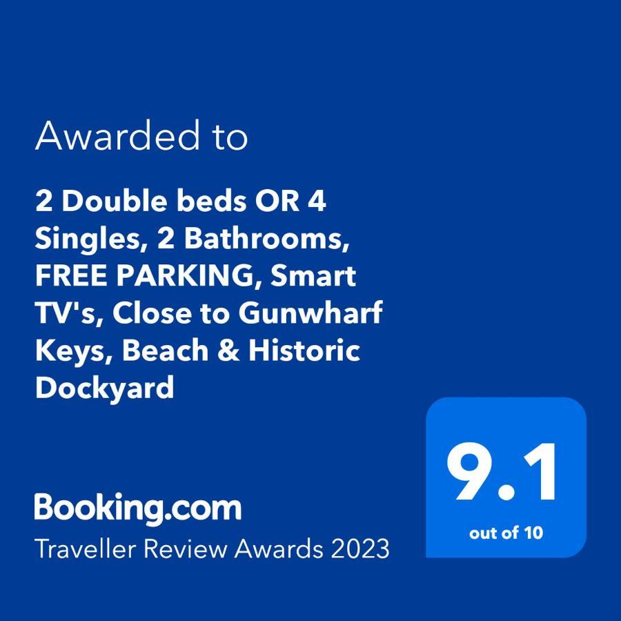 2 Double Beds Or 4 Singles, 2 Bathrooms, Free Parking, Smart Tv'S, Close To Gunwharf Quays, Beach & Historic Dockyard Portsmouth Ngoại thất bức ảnh
